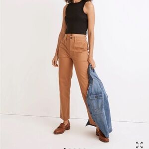 Madewell Utility Straight Leg Pants, hickory brown, 27, EUC